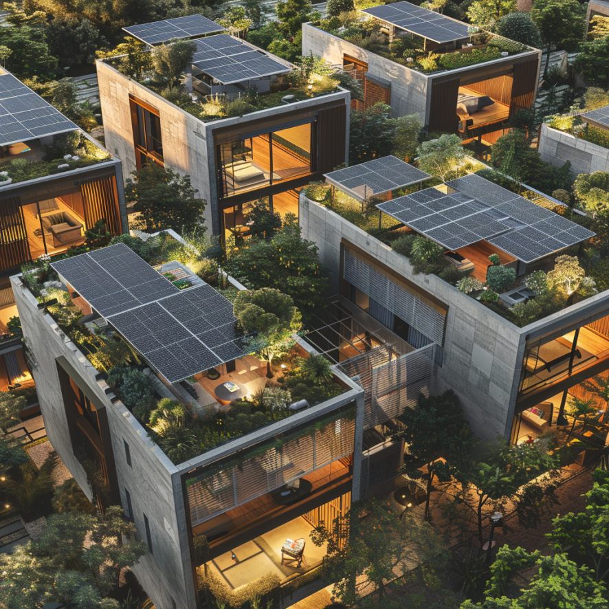 Aerial of conscious housing